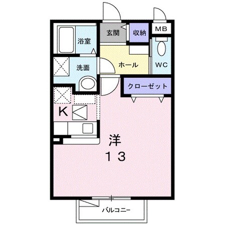 高茶屋駅 徒歩17分 2階の物件間取画像